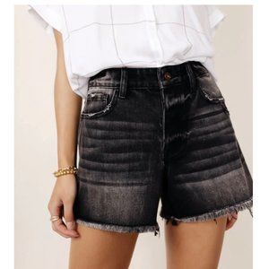 BOHME RAELYNN DENIM SHORTS IN BLACK SIZE 27